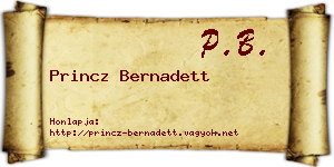 Princz Bernadett névjegykártya