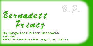 bernadett princz business card